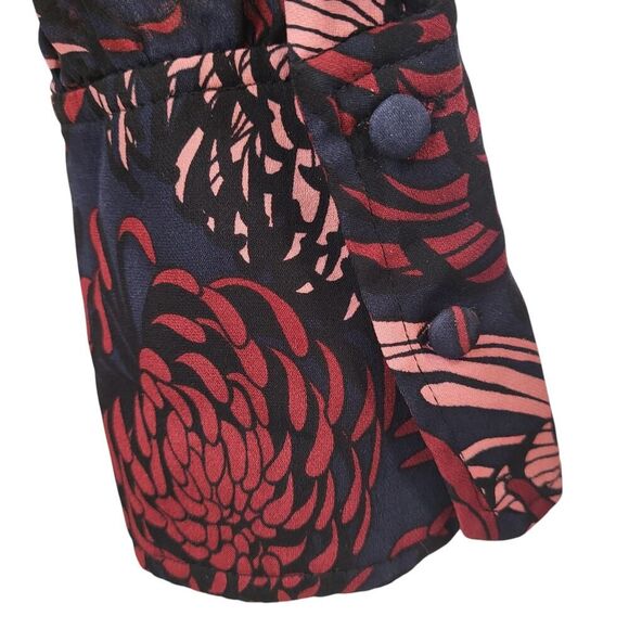 A.L.C. Size 4 RTR Bailey 100% Silk Midi Dress V-Neck Front Slit Floral Print - Picture 12 of 15